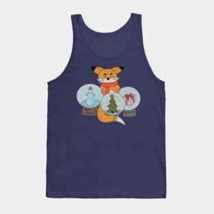 Xmas story tale: Fox and Snow Globes Tank Top